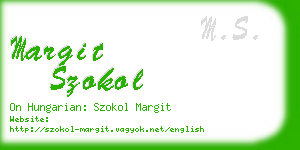 margit szokol business card